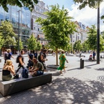 Václavské náměstí – detail. Zdroj: Centrum architektury a městského plánování (CAMP)