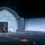 Icehotel v Jukkasjärvi je největší hotel z ledu a sněhu na světě, rozkládá se na ploše přibližně 6 000 metrů čtverečních. Foto: Icehotel/Asaf Kliger