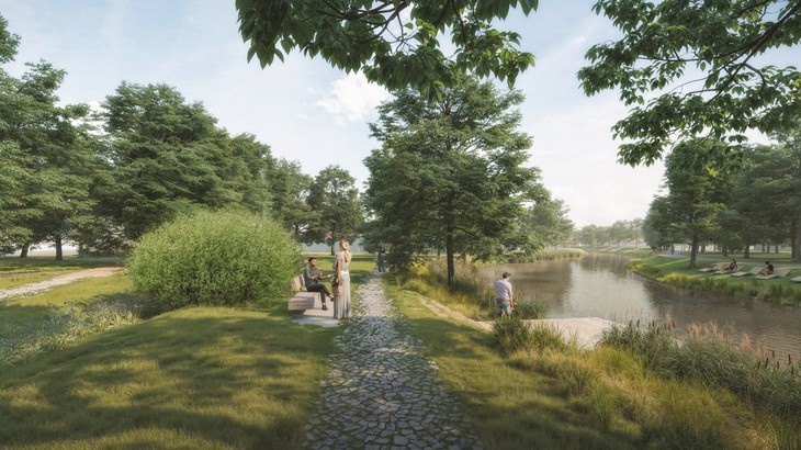 Břehy Staré Moravy v Hodoníně. Vítězné projekty ČKA. Zdroj: Česká komora architektů (ČKA) Břehy Staré Moravy v Hodoníně. Vítězné projekty ČKA. Zdroj: Česká komora architektů (ČKA)
